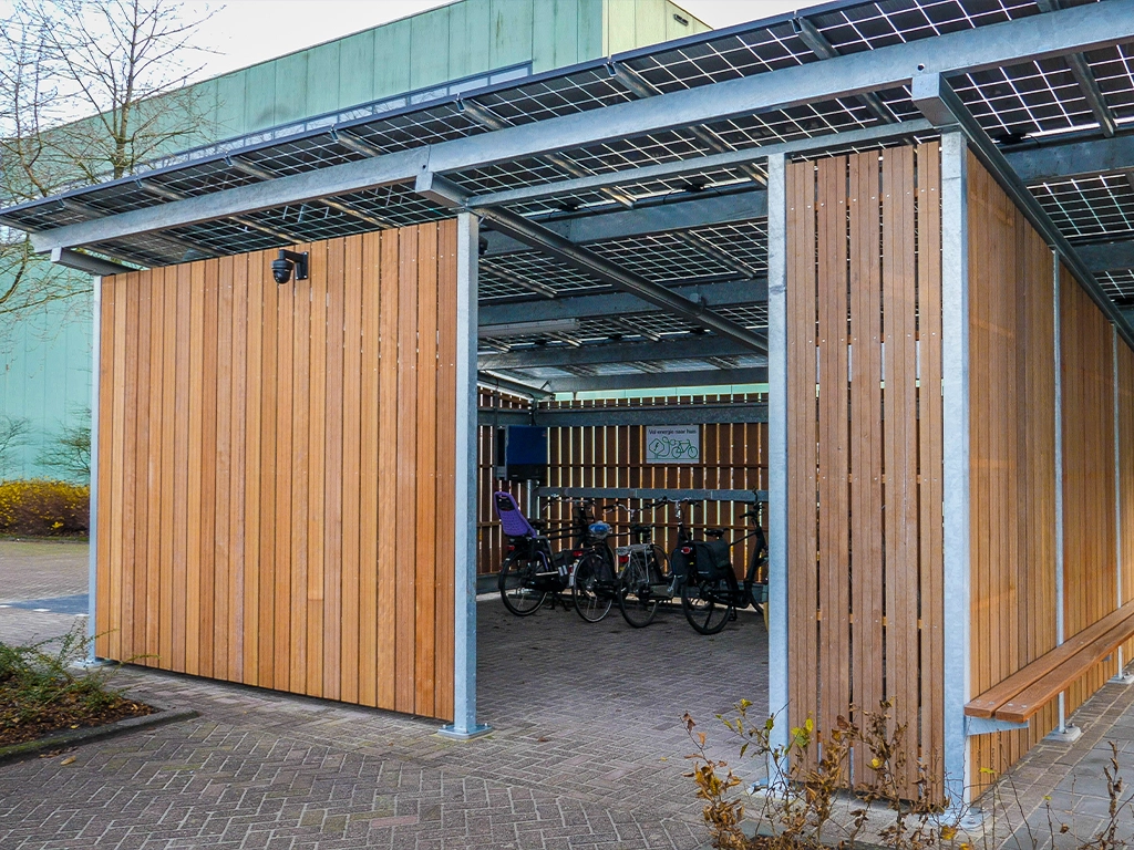 Solar bikeport op terrein van Boom